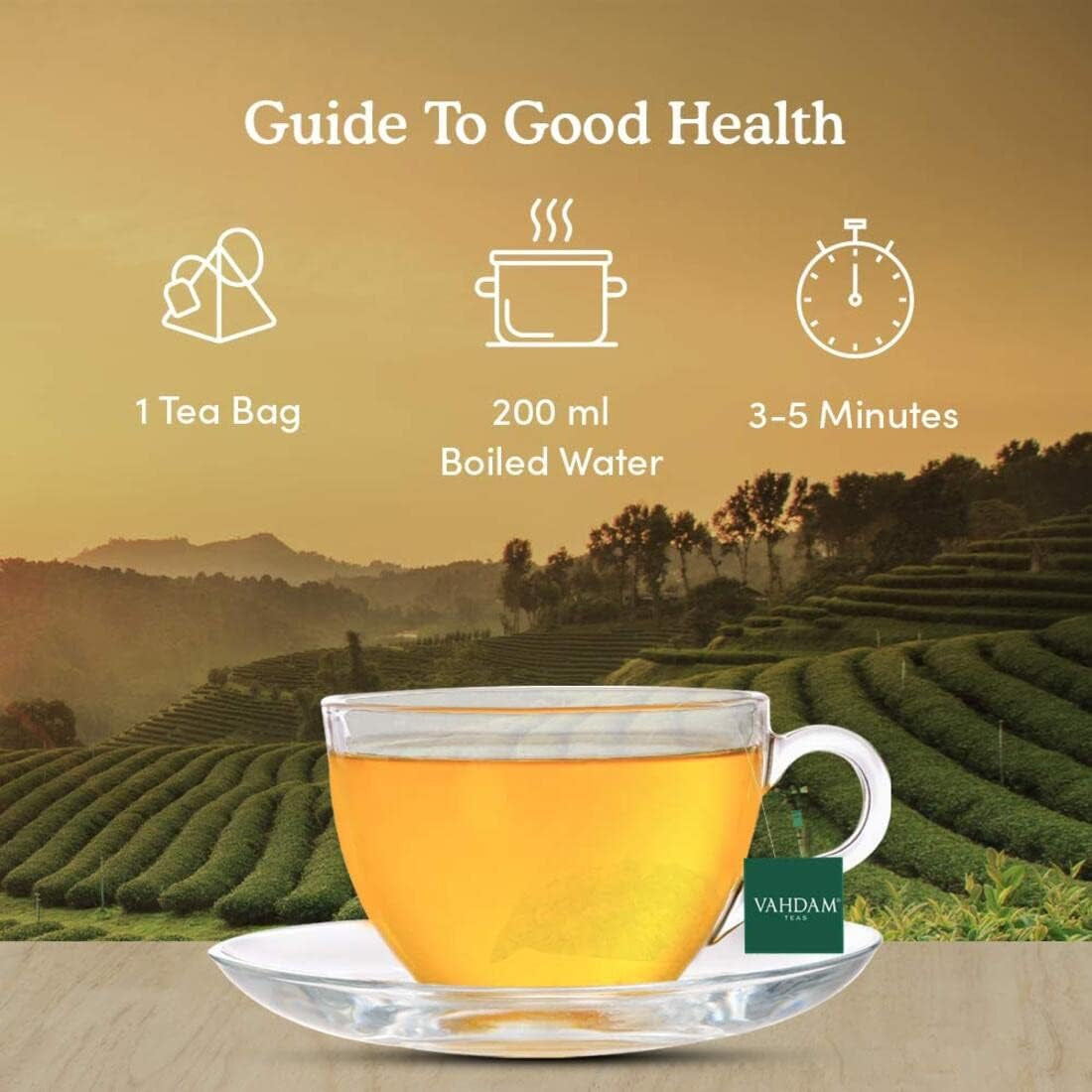 , Assorted Tea Sampler Variety Pack (5 Flavors, 20 Tea Bags) Christmas Gifts 2024 Ideas - Green Tea, Chai Tea, Herbal Tea | Gifts for Women, Men and Adults