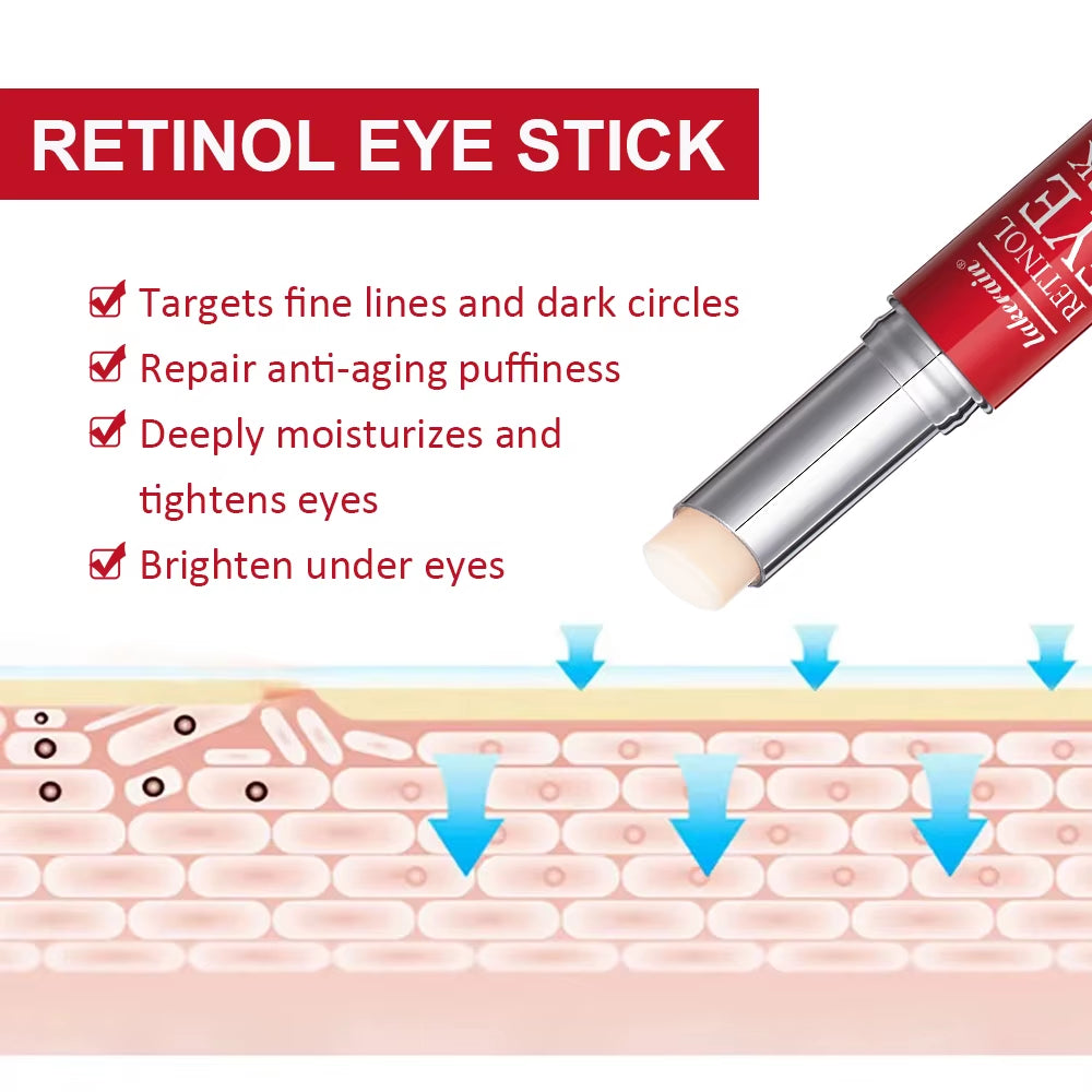 Revitalizing Retinol Eye Cream - Brighten Dark Circles & Firm Skin with Instant Repair Serum Stick for Women