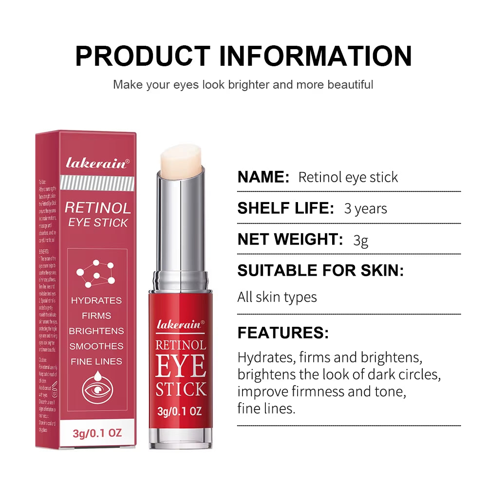 Revitalizing Retinol Eye Cream - Brighten Dark Circles & Firm Skin with Instant Repair Serum Stick for Women