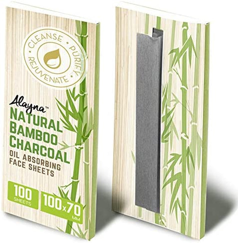 TM Oil Blotting Sheets for Face Natural Bamboo Charcoal Paper Oily Skin Absorbing Tissues Beauty Blotters Remove Excess Shine Organic Blot Papers Facial Make up & Care 1 Pack